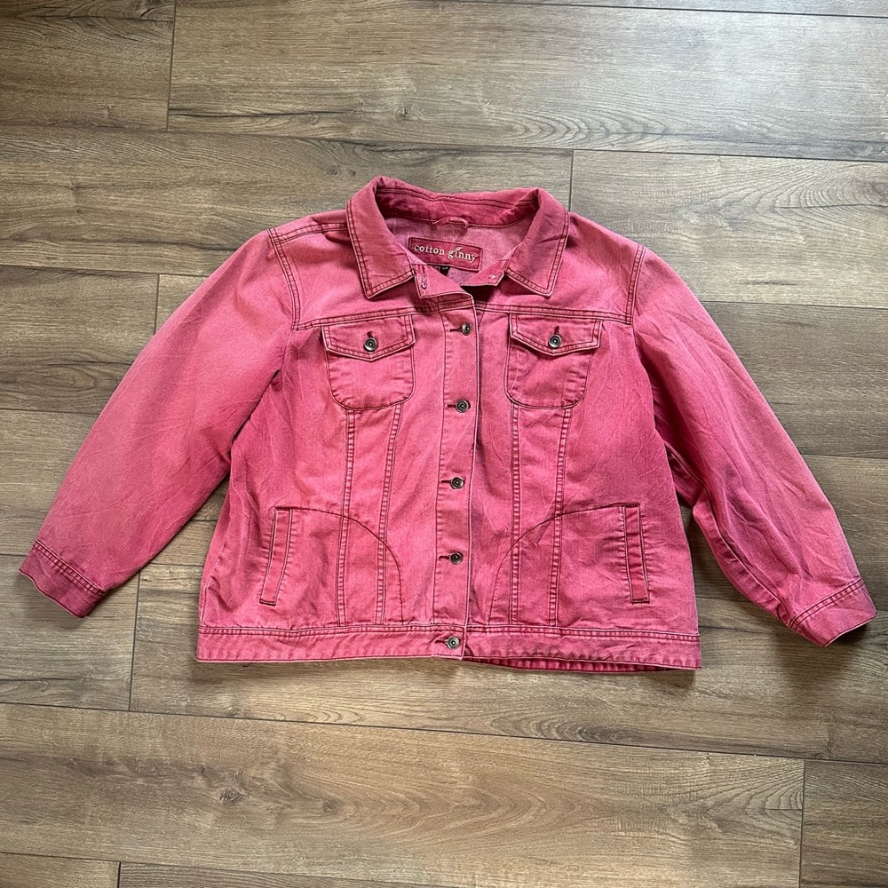 Cotton Ginny Vintage Red Jean Jacket